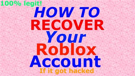 How To Recover Your Roblox Account Without A Password Or Email Youtube