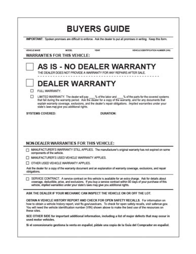 As Is No Warranty Printable Form Template Business Psd Excel Word Pdf