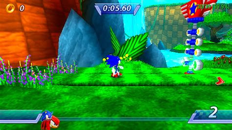 Sonic Rivals Psp Gameplay Sonic Vs Knuckles Forest Falls Zone