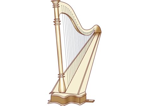 Harp Clip Art White Harp Clipart Musical Instrument Png Transparent