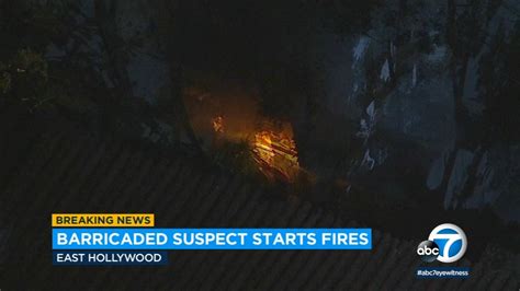 Barricaded Suspect In Custody After Setting Fires At East Hollywood