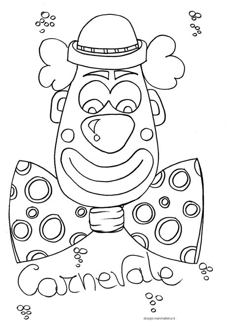 Puoi scaricare e stampare le tue disegni da colorare preferite gratuitamente in buona qualità. Disegno da colorare sul Carnevale Faccia da pagliaccio ...