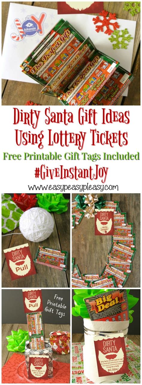 Before the fun and games can begin, browse through these dirty santa gifts until you find a funny idea that aligns with your party's theme. Dirty Santa + Lottery Tickets = The Perfect Gift - Easy ...