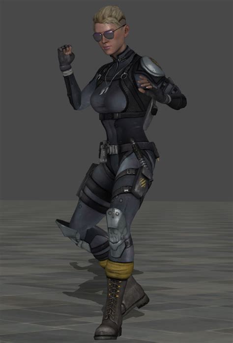 mortal kombat x cassie cage animations xps pose by quake332 on deviantart