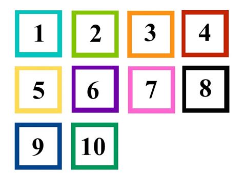 Printable Number Charts 1 10 Activity Shelter Free Printable Number