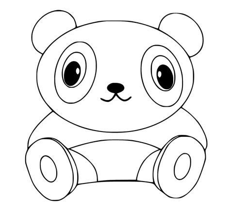 Coloriage Panda De Dessin Animé Télécharger Et Imprimer Gratuit Sur