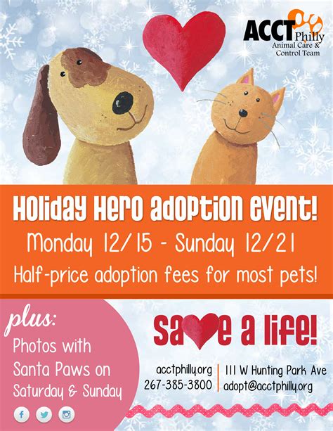 Search by breed, age, size and color. December Events and Adoption Promotions | ACCT Philly