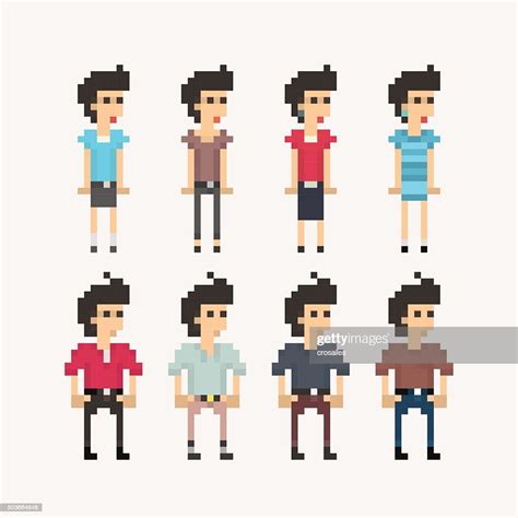 Pixel People Girls And Boys High Res Vector Graphic Getty Images