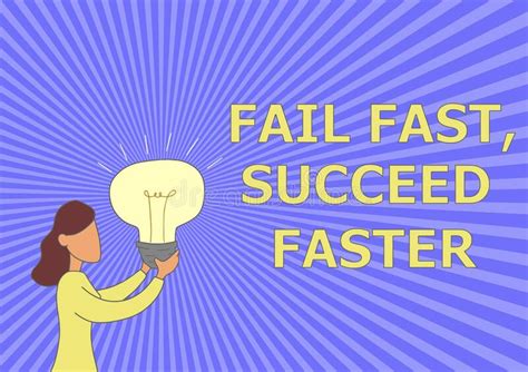 Sign Displaying Fail Fast Succeed Faster Business Overview Do Not Give