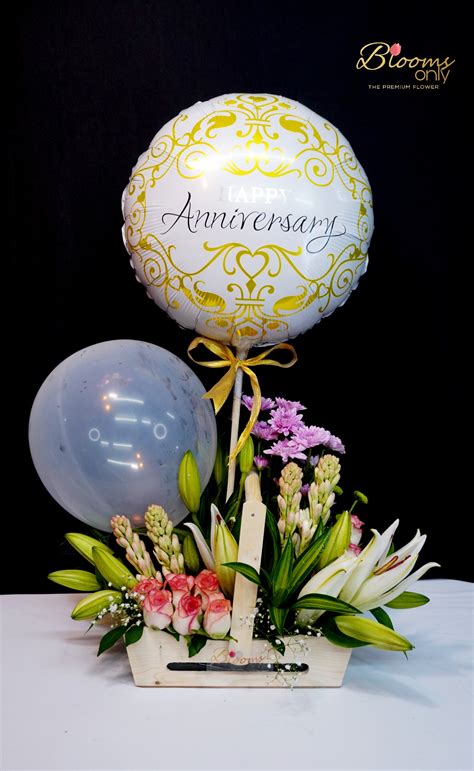 Anniversary Special Mixed Flower Box Bouquet Blooms Only