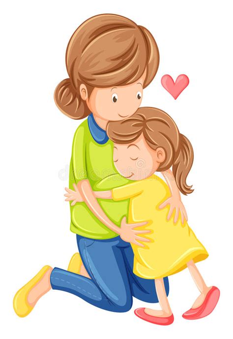 A Love Of A Mother And A Daughter Stock Vector