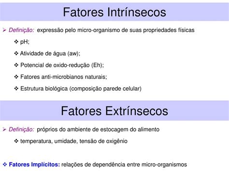 Fatores Extrínsecos E Intrínsecos