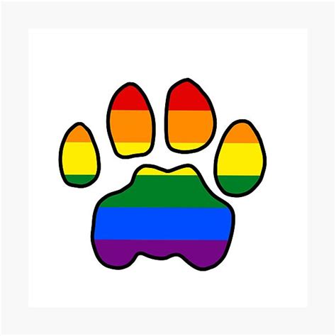 Gay Pride Queer Pride Paw Print Photographic Print For Sale By Unhinged Design Redbubble