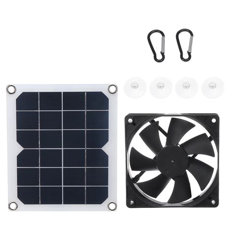 6v 10w Solar Panel Powered Fan Mini Ventilator For Pet House Greenhouse
