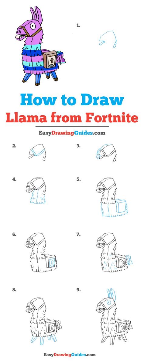 Anyone can create great looking drawings! Fortnite Llama Drawing - Drawing Fortnite Llama 3d Trick ...