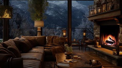 Instant Sleep In Minutes In A Cozy Winter Ambience Fireplace Sounds