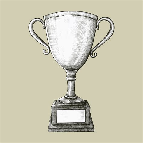 Hand Drawn Silver Trophy Illustration Download Free Vectors Clipart