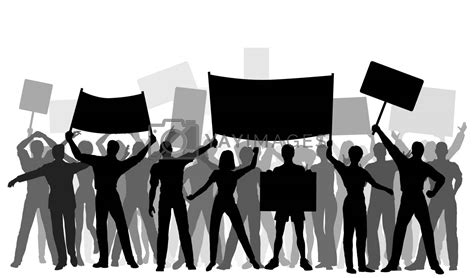 Royalty Free Vector Protester Group By Tawng