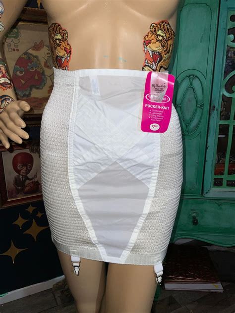 Vintage My Fair Lady Pucker Knit Girdle Skirt With Garters Etsy