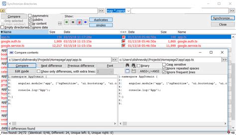 Total Commander Synchronize Directories Shows Identical Files As