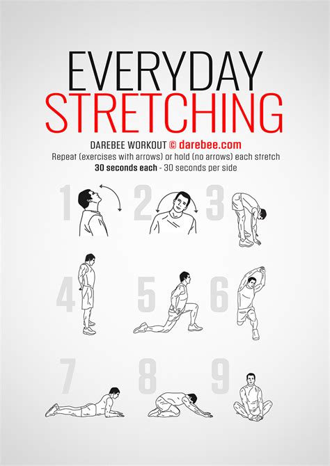 Stretching Exercises Chart By Darebee Darebee Fitness Vrogue Co