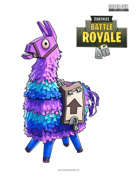 A Purple And Blue Llama Holding A Brown Bag