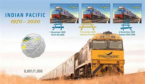 2020 50c Indian Pacific 50th Anniversary Limited Edition Pnc Town
