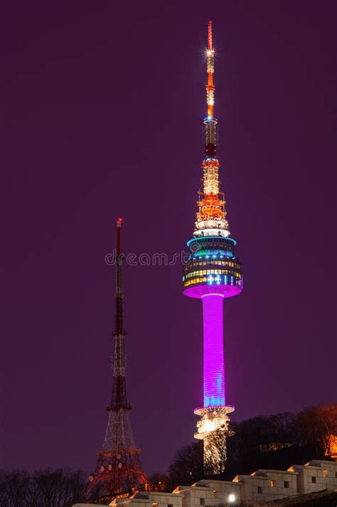 Seoul Towernamsan Tower In Korea Editorial Photo Image Of Tower