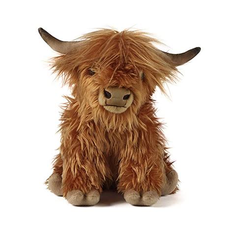 Living Nature Brown Highland Cow With Mooing Sound Realistic Soft
