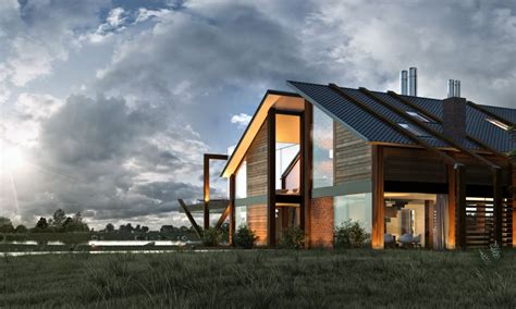 El segundo piso tiene capacidad para una habitación de invitados, un huerto y tiene la capacidad de ampliarse para en el lado sur aparece un terraza que acompaña al acceso. Diseño de casa de madera moderna, hermosa fachada | Casas madera modernas, Diseño de casa de ...