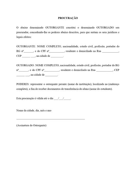 Como Fazer Procuração Simples Passo A Passo E 7 Modelos