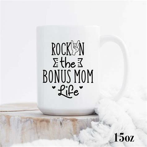 Rockin The Bonus Mom Life Coffee Mug Step Mom Mug Step Mother Etsy