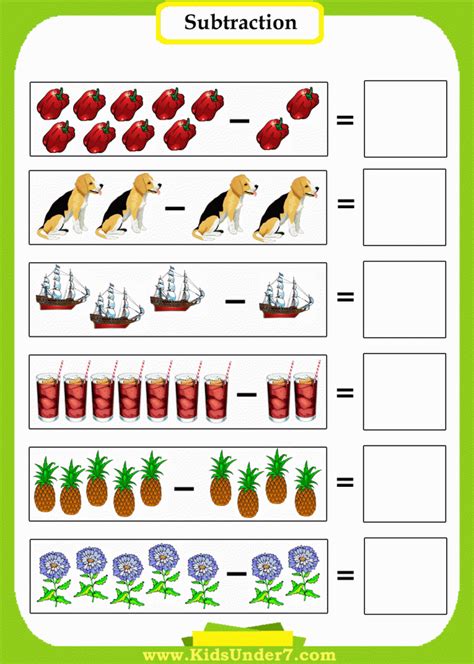 Subtraction For Kids Worksheets | 99Worksheets
