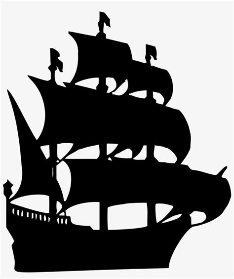 Pirate Ship Silhouette Svg