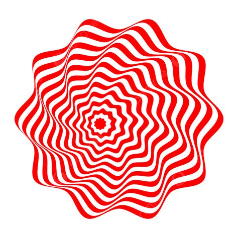 Gambar Vektor Lingkaran Ilusi Optik Merah Lingkaran Seni Op Pusaran