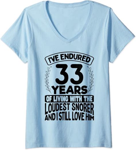 Womens 33rd Wedding Anniversary Ts For Wife Married For