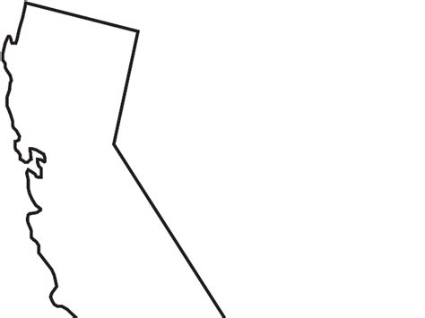 Clipart California Outline And Flag Solid California