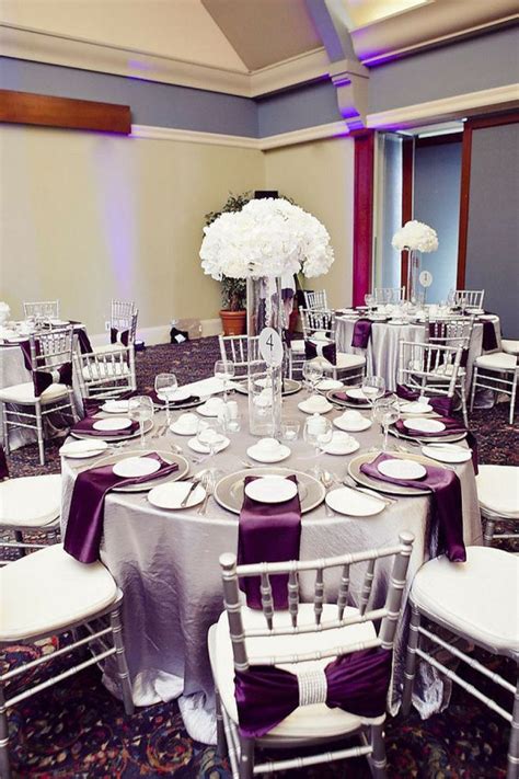 40 Elegant Plum Purple Wedding Ideas 31 Wedding Table Decorations