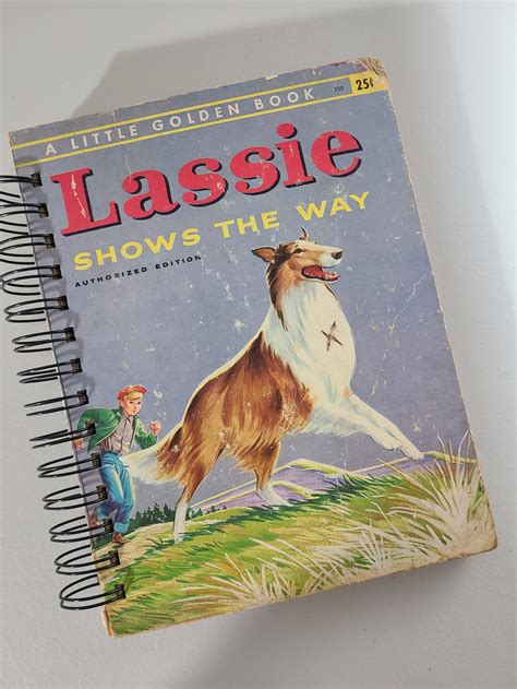 1956 Vintage Lassie Little Golden Book Recycled Journal Book Etsy