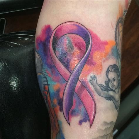 Cancer ribbon tattoo designs are often. 65+ Best Cancer Ribbon Tattoo Designs & Meanings - (2019)