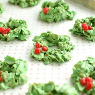 These cookies are a current favorite in the house. Christmas Cornflake Wreath Cookies | Recipe | Wreath cookies, Cornflake wreaths, Pecan nuts