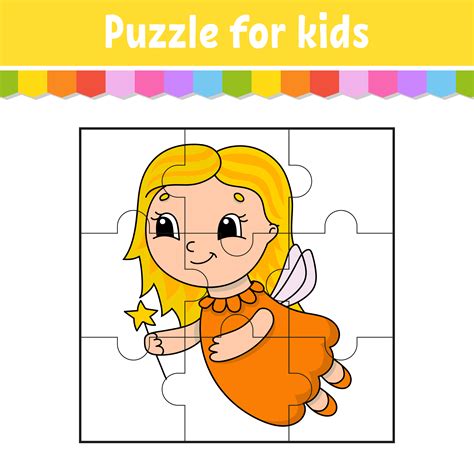 Puzzle Game For Kids Jigsaw Pieces Color Worksheet Activity Page