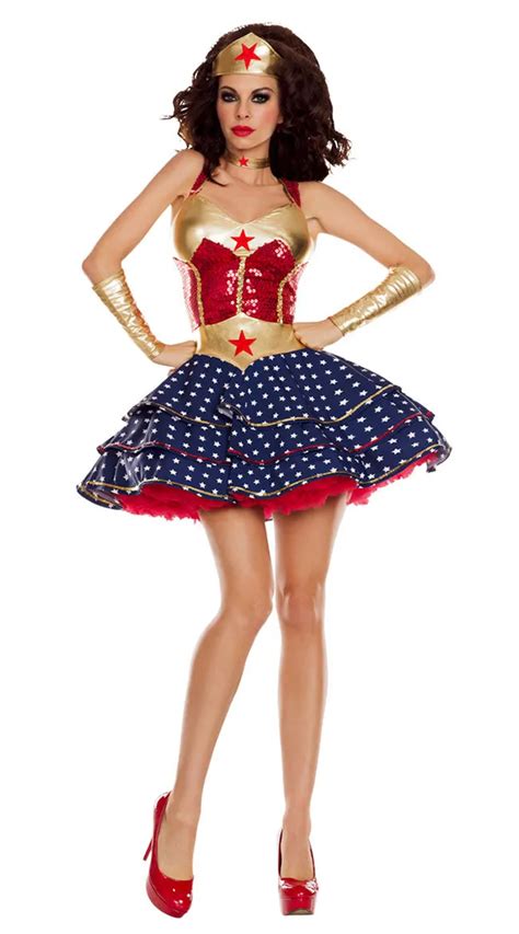 2019 New Wonderful Superhero Wonder Woman Costume Adult Womens