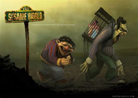 Sesame World Post Apocalyptic Bert And Ernie By Arron Ingold