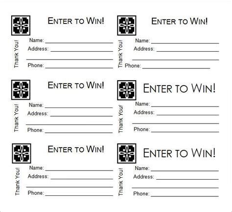 14 Raffle Ticket Templates Free Printable Word And Pdf Formats