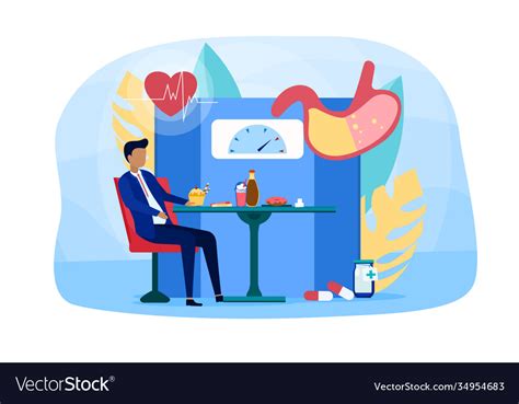 Concept Obesity And Unhealthy Lifestyle Royalty Free Vector