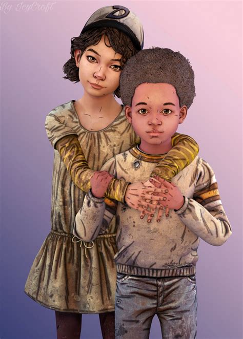 Twdg Clementine And Aj By Icycroft On Deviantart Walking Dead Art Clementine Walking Dead