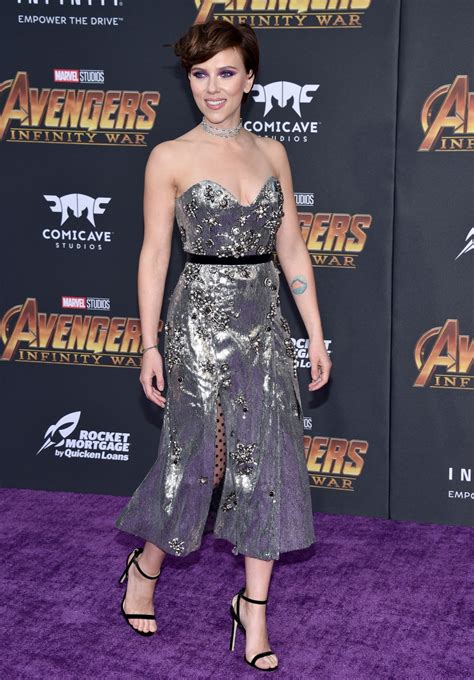 Scarlett Johansson Avengers Infinity War Premiere In La