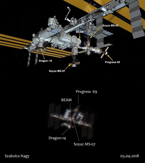 Spacex Dragon Docked Iss Rastrophotography