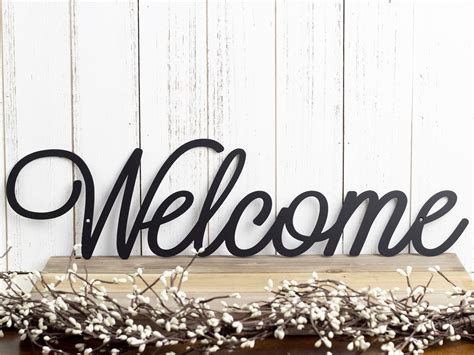 Welcome Sign Metal Wall Art Metal Sign Wall Decor Welcome